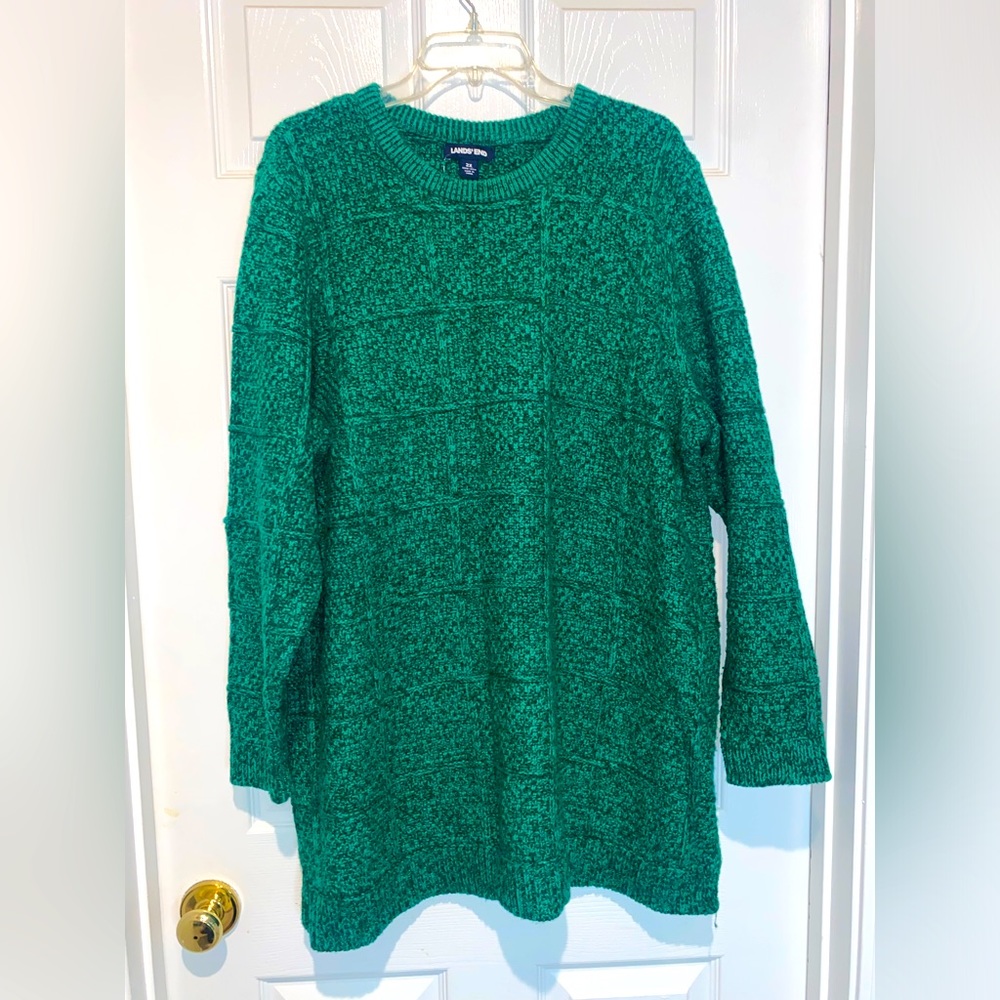 Lands End Thick green sweater. Size 2X